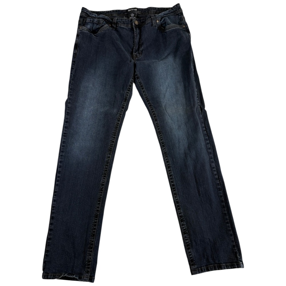 Suko Jeans Mens 38 Blue Denim Cotton‎ Dark Wash Mid Rise Slim Fit Straight Leg